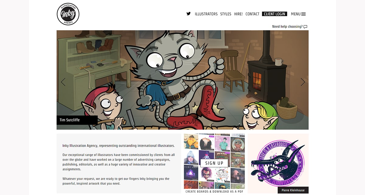 Inky Illustration - Web Application Project