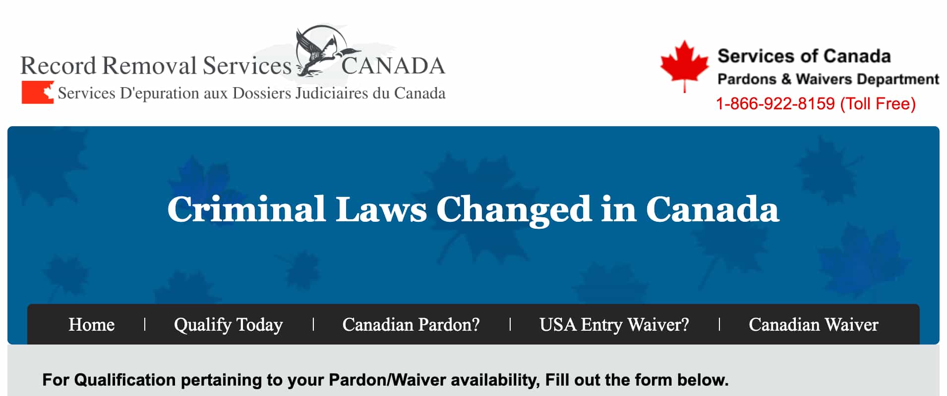 Services of Canada - Web Application Project