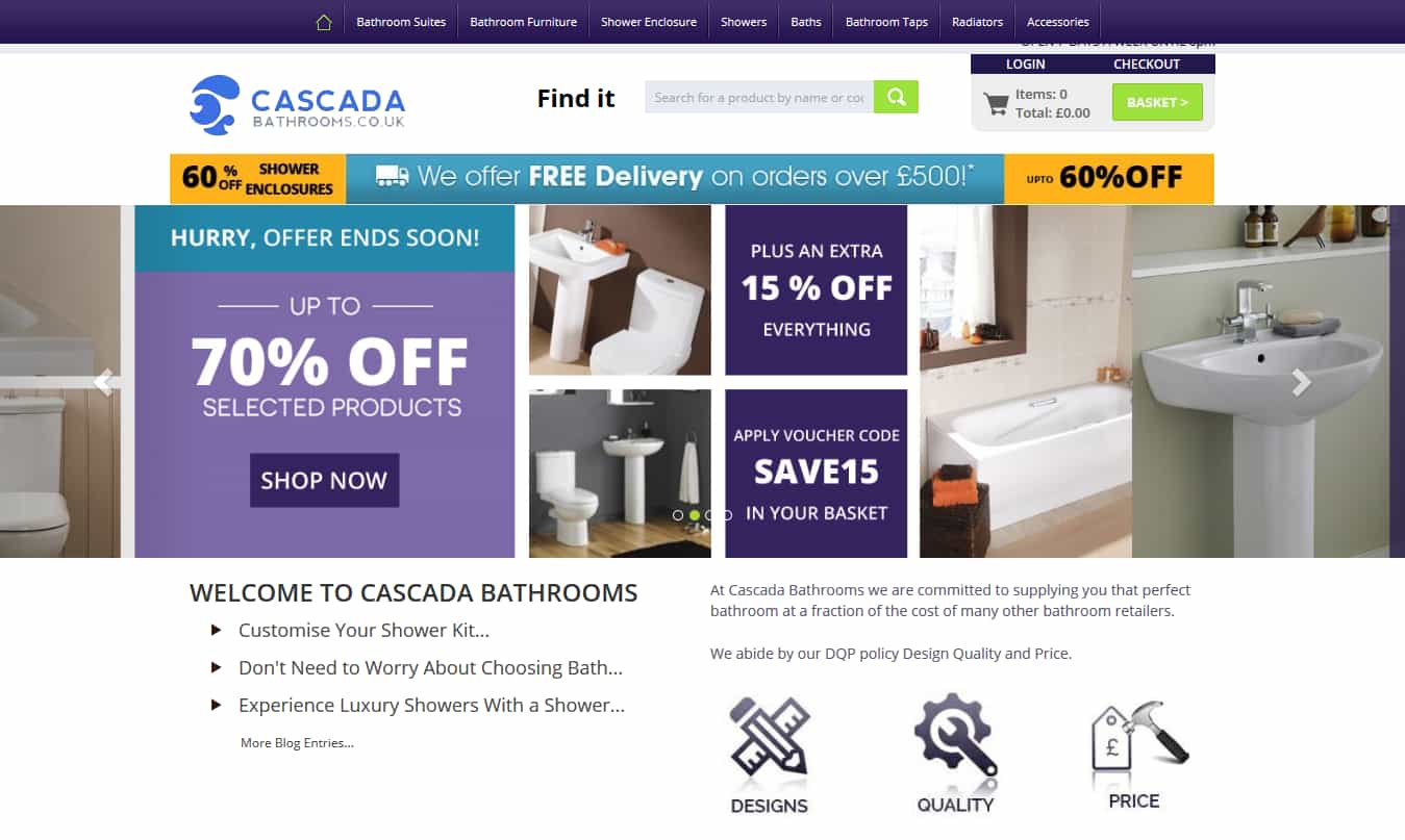 Cascada Bathrooms - Web Application Project